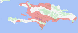 Range map of Pholidoscelis chrysolaemus
